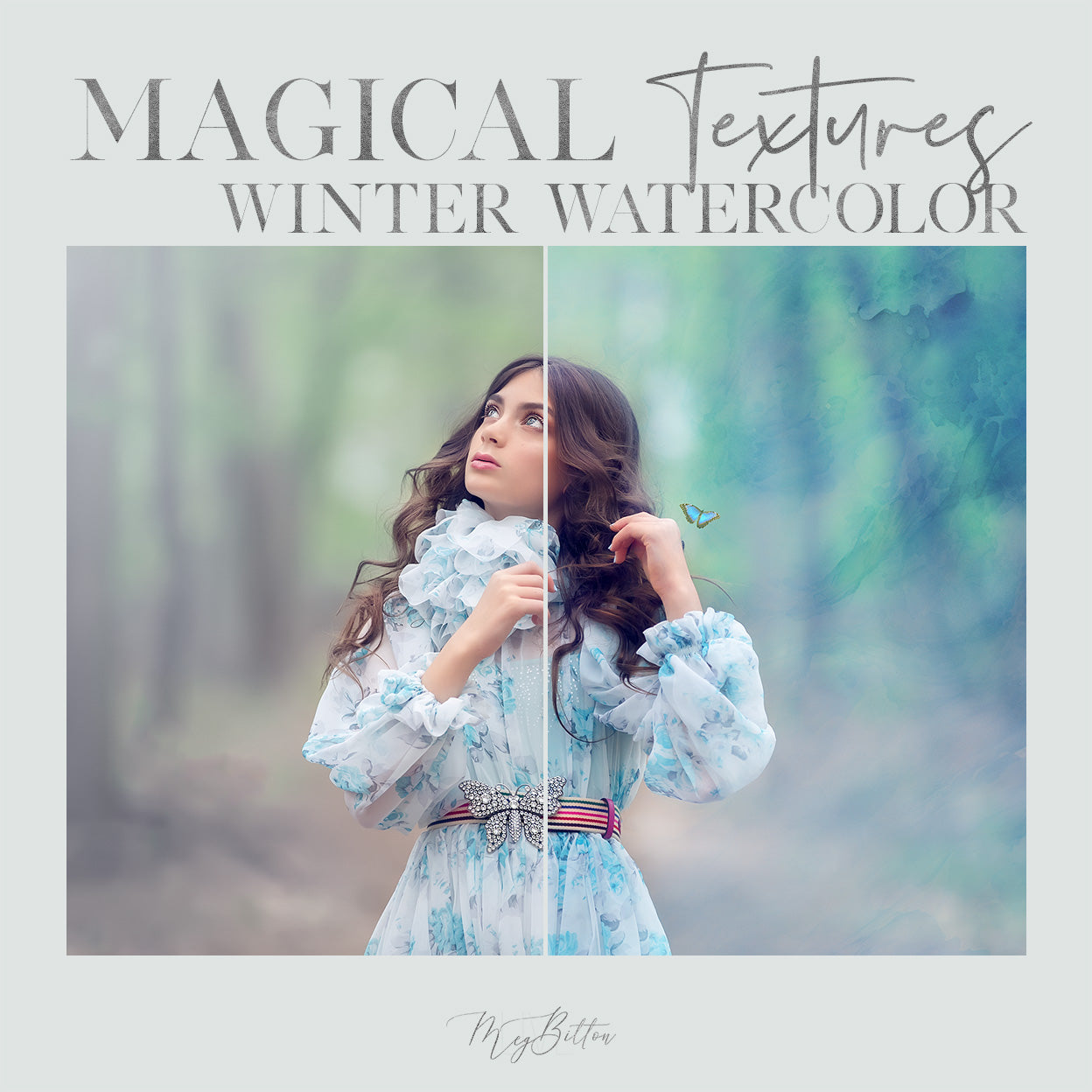 Magical Winter Watercolor Textures