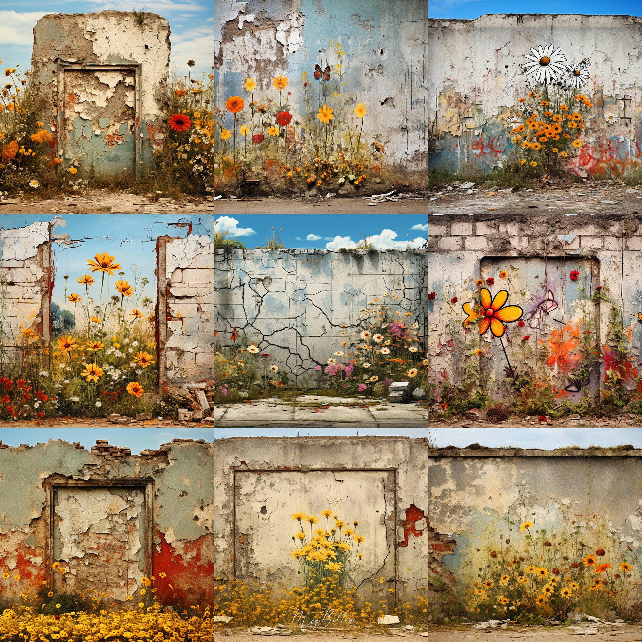 Spring Graffiti Background Bundle – Meg Bitton Productions