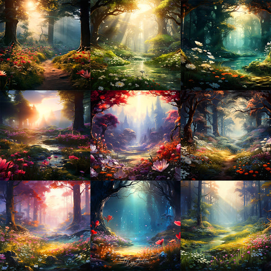 Ultimate Fairytale Meadow Background Bundle