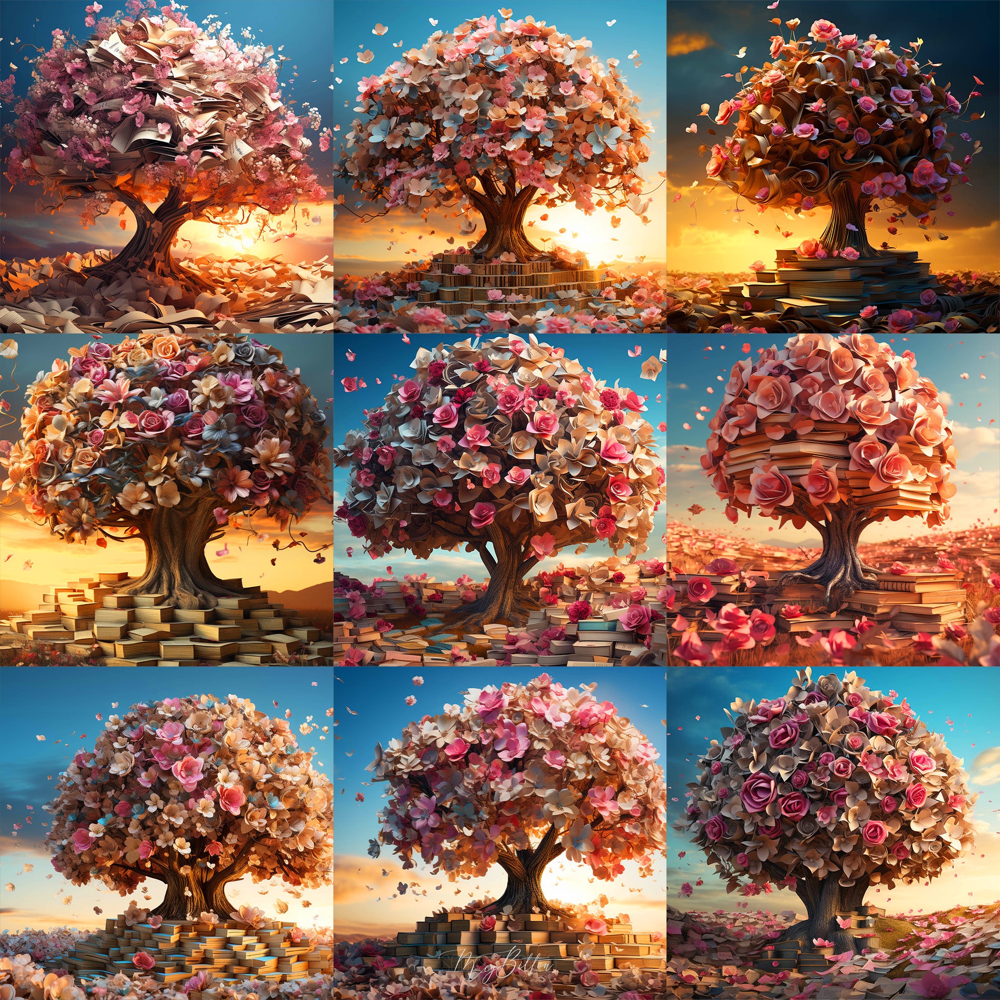 Paper Tree Background Bundle