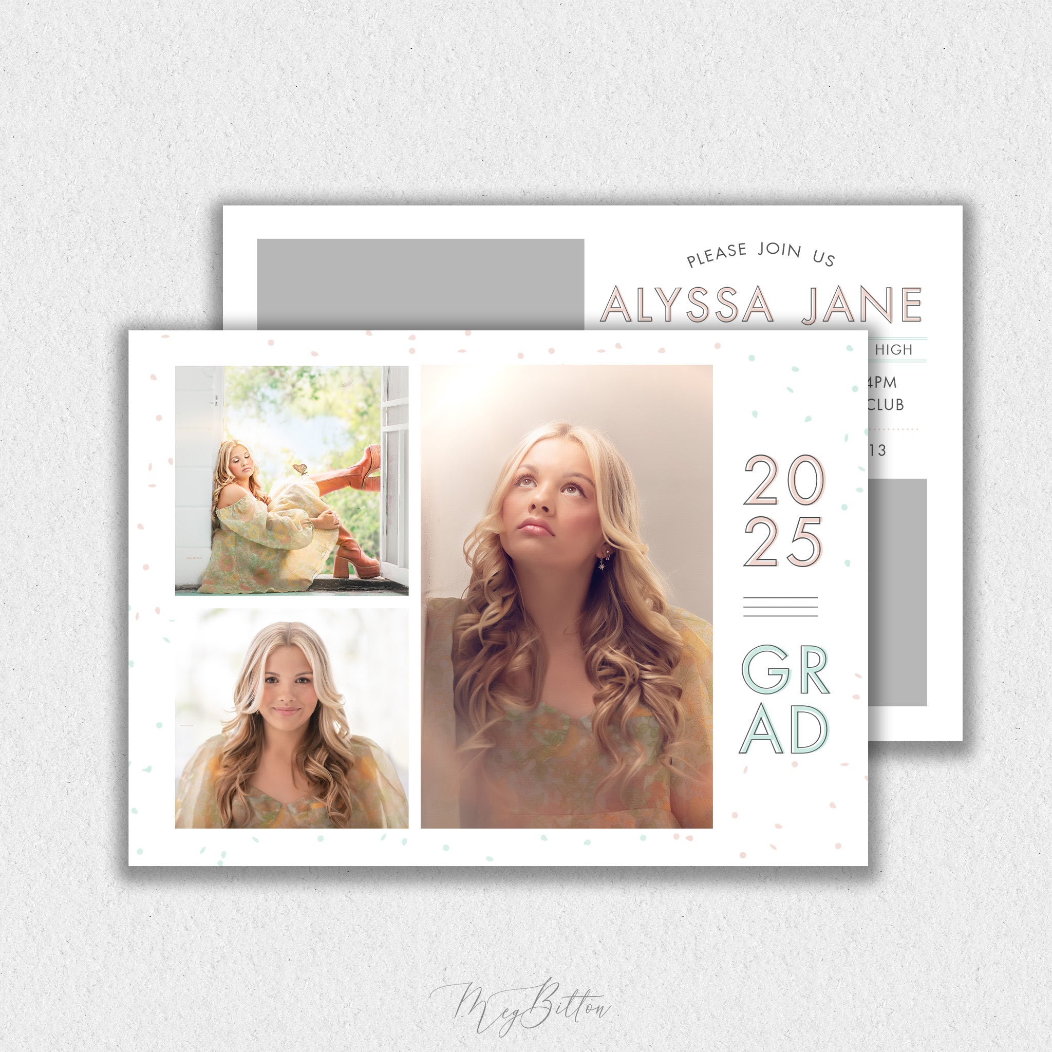 Modern Grad Announcement Template #2