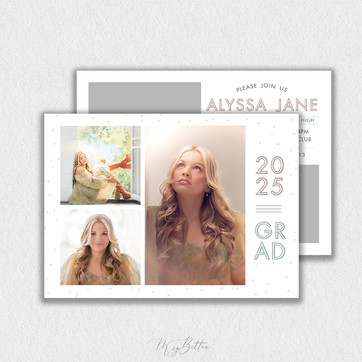 Modern Grad Announcement Template #2