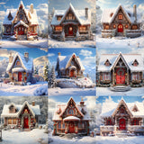 Winter Cabin Background Bundle