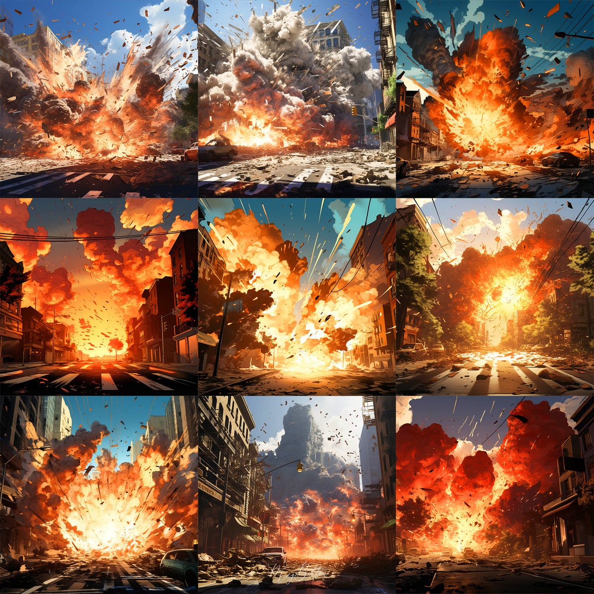 Super Hero Blast Background Bundle