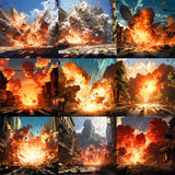 Super Hero Blast Background Bundle