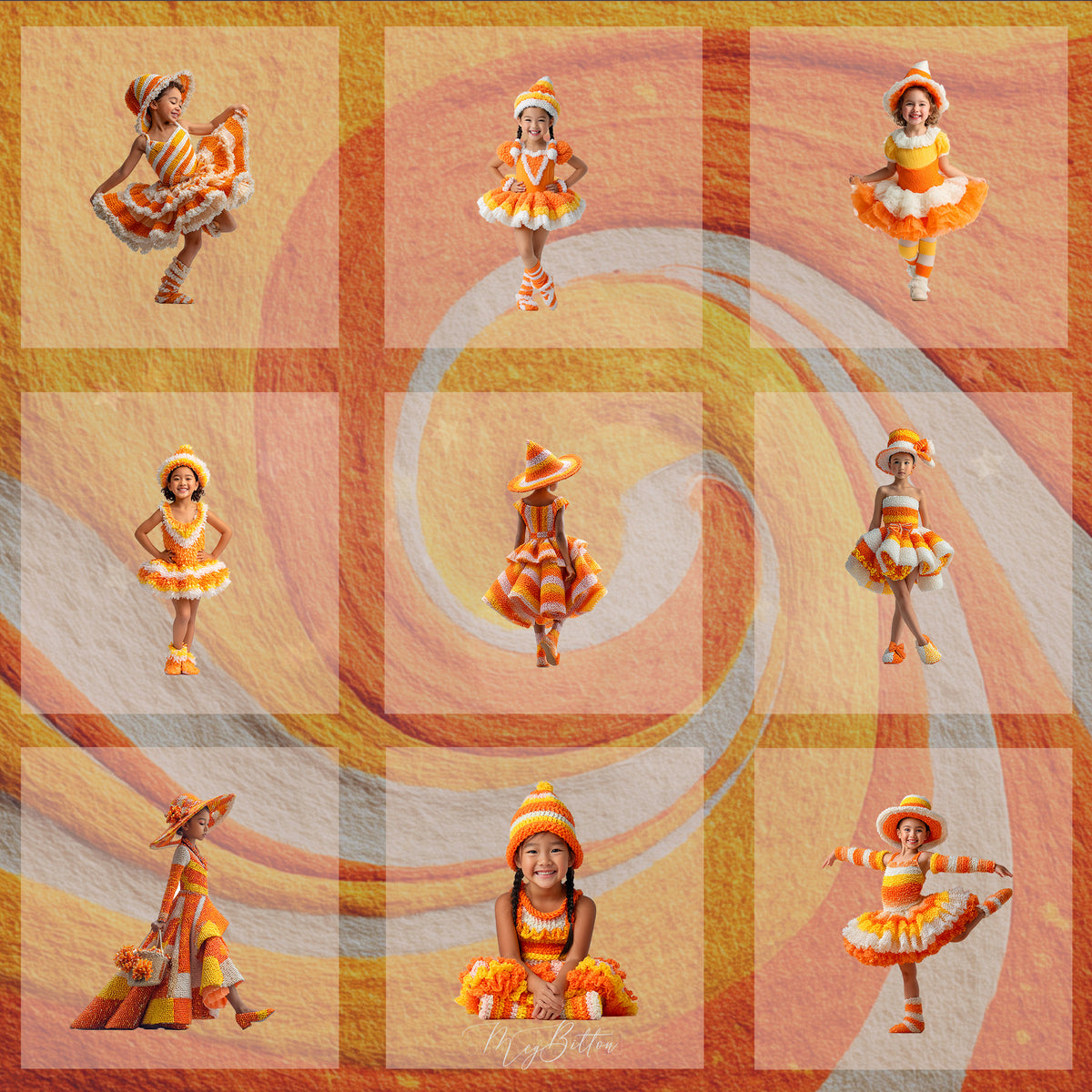 Magical Candy Corn Couture Model Overlays