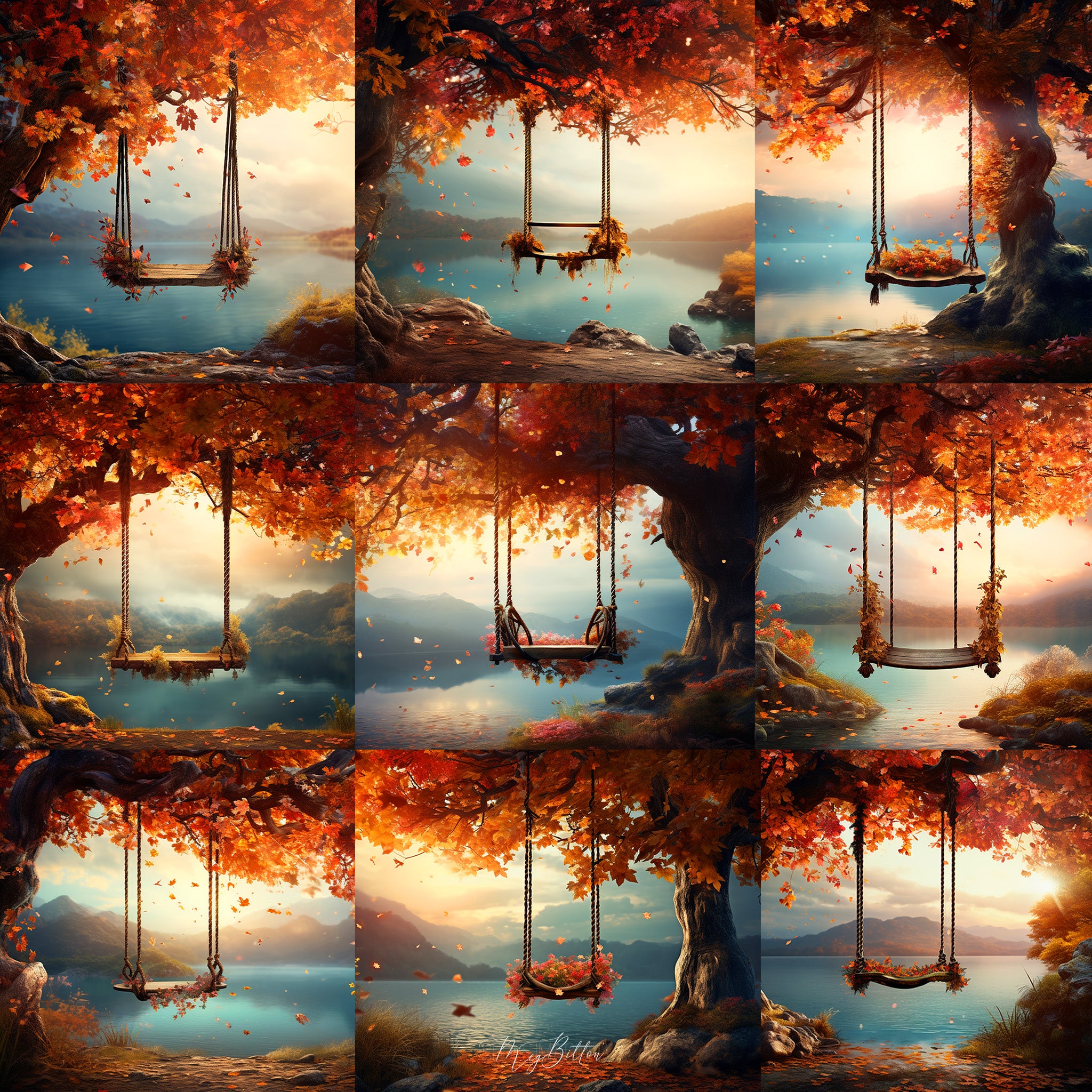 Autumn Swing Background Bundle