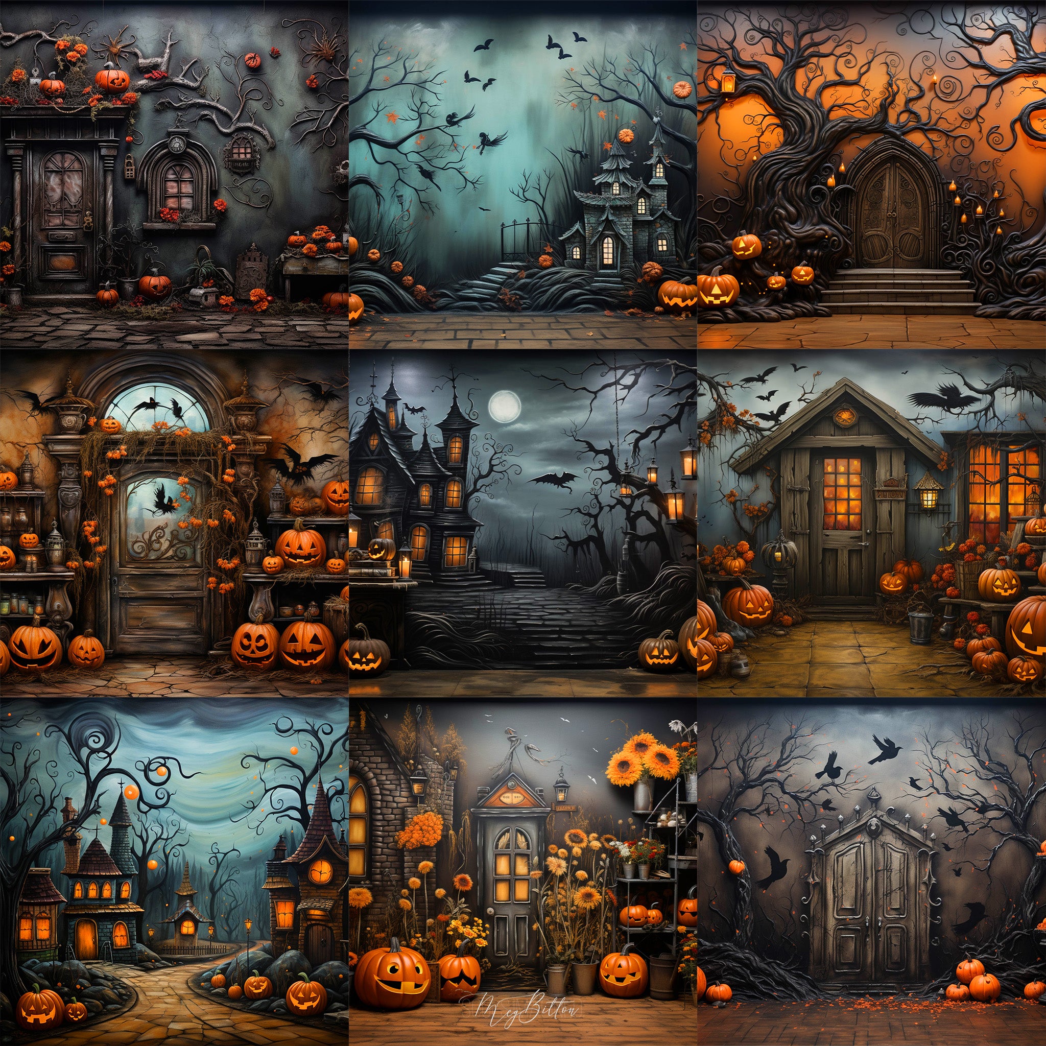 Ultimate Fine Art Halloween Background Bundle