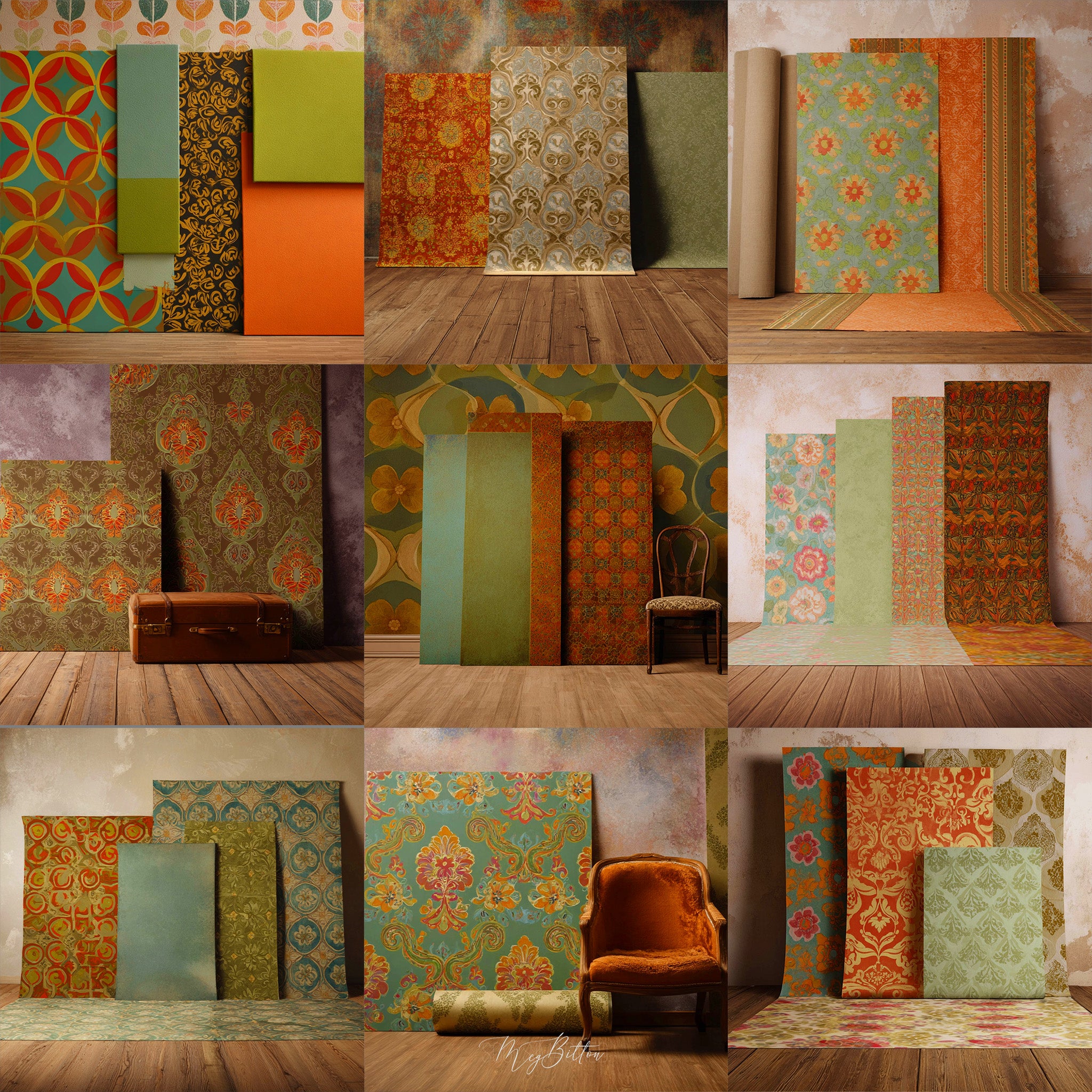 Retro Canvas Studio Background Bundle