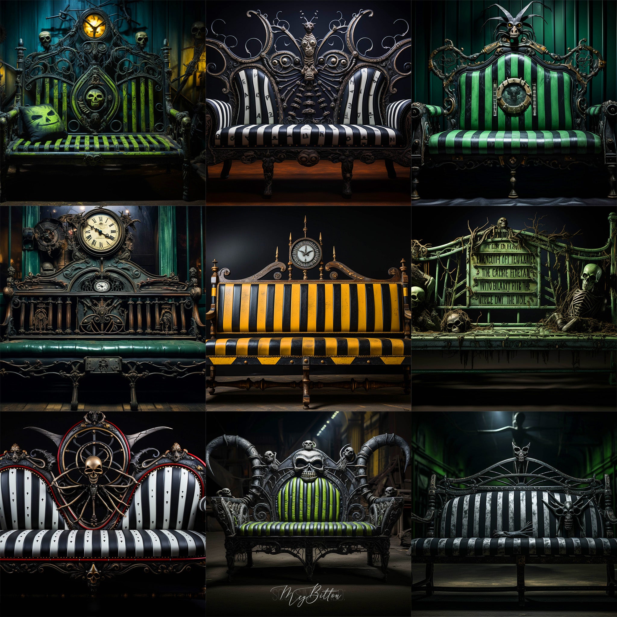 Halloween Sofa Background Bundle