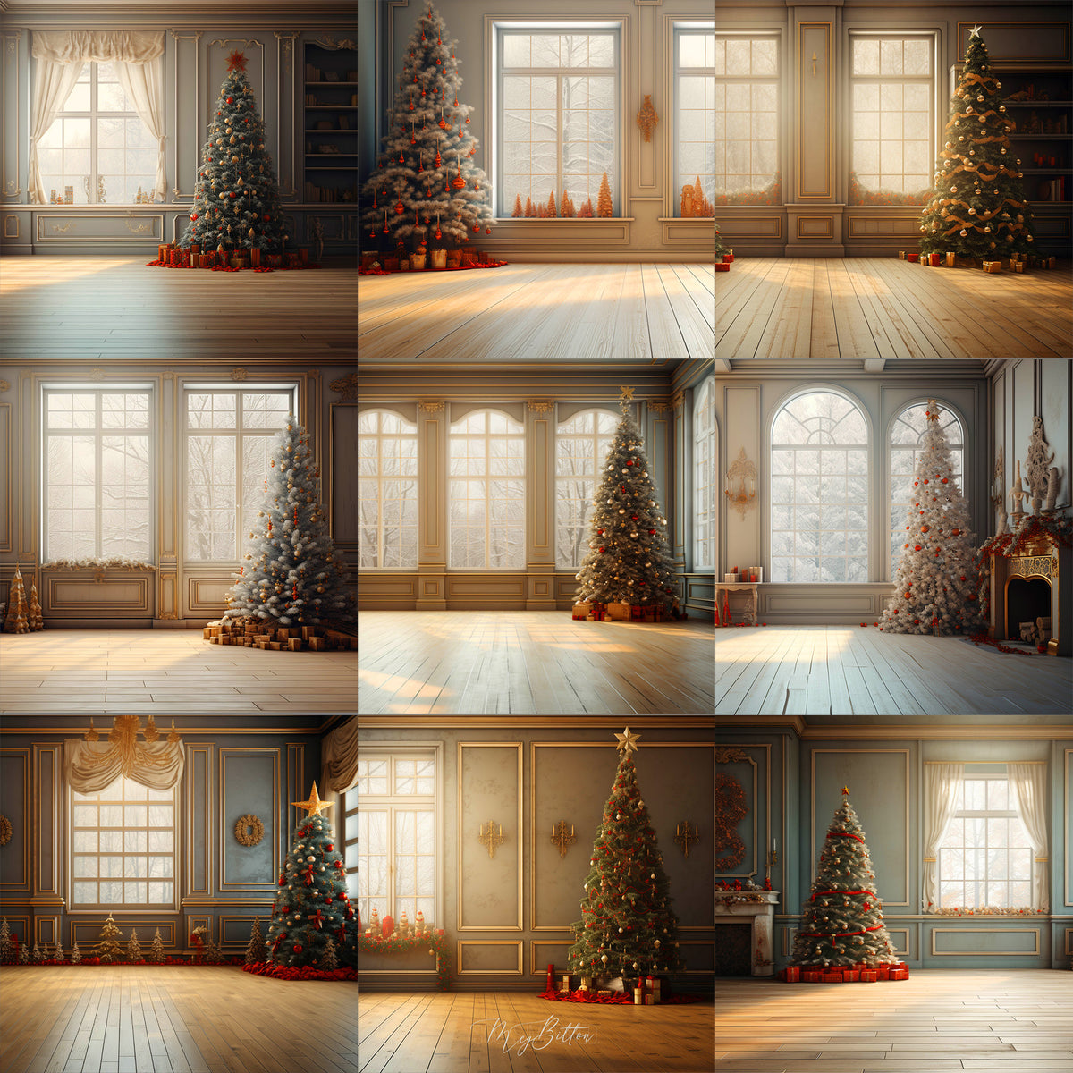 Holiday Morning Background Bundle