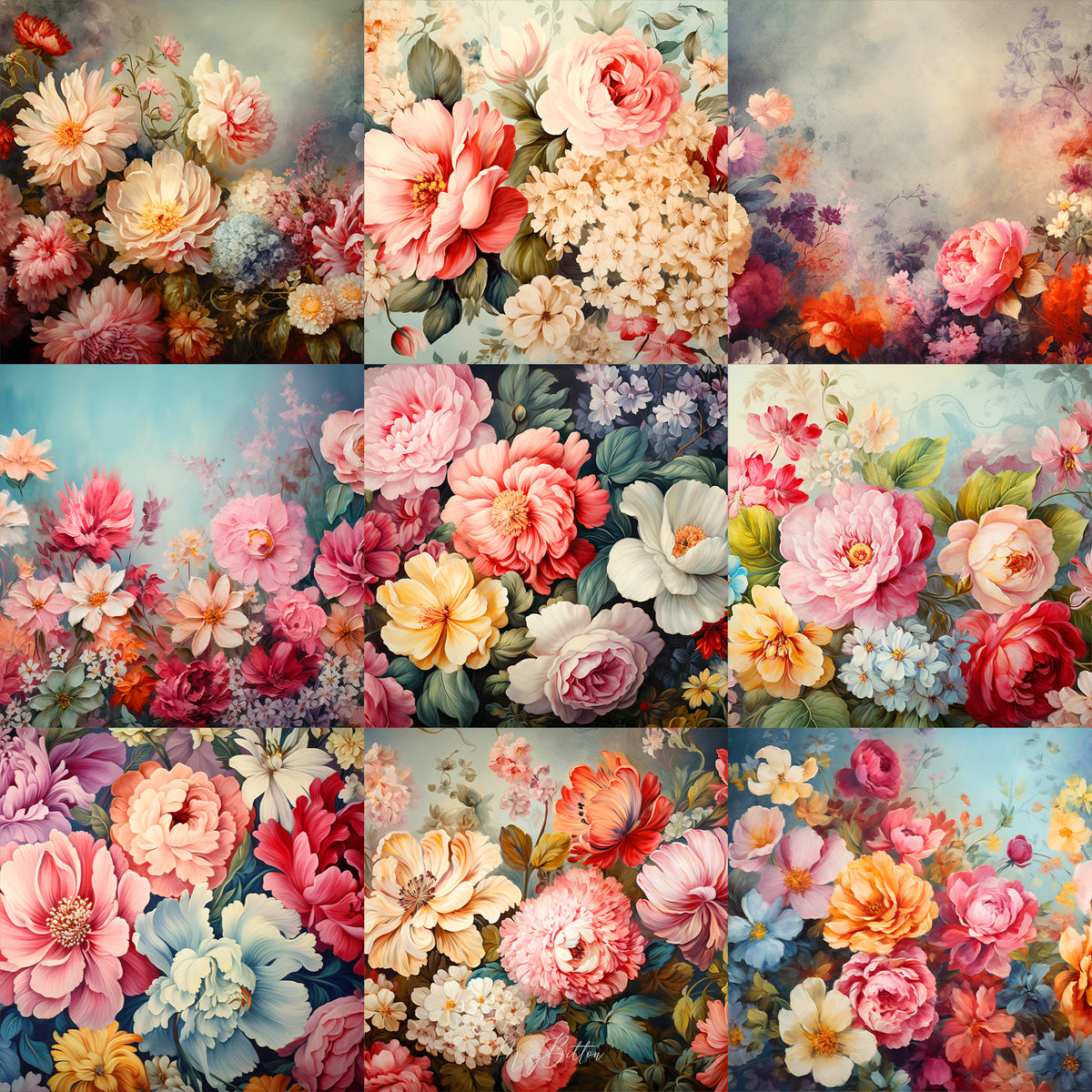 Ultimate Vintage Floral Wallpaper Texture Bundle