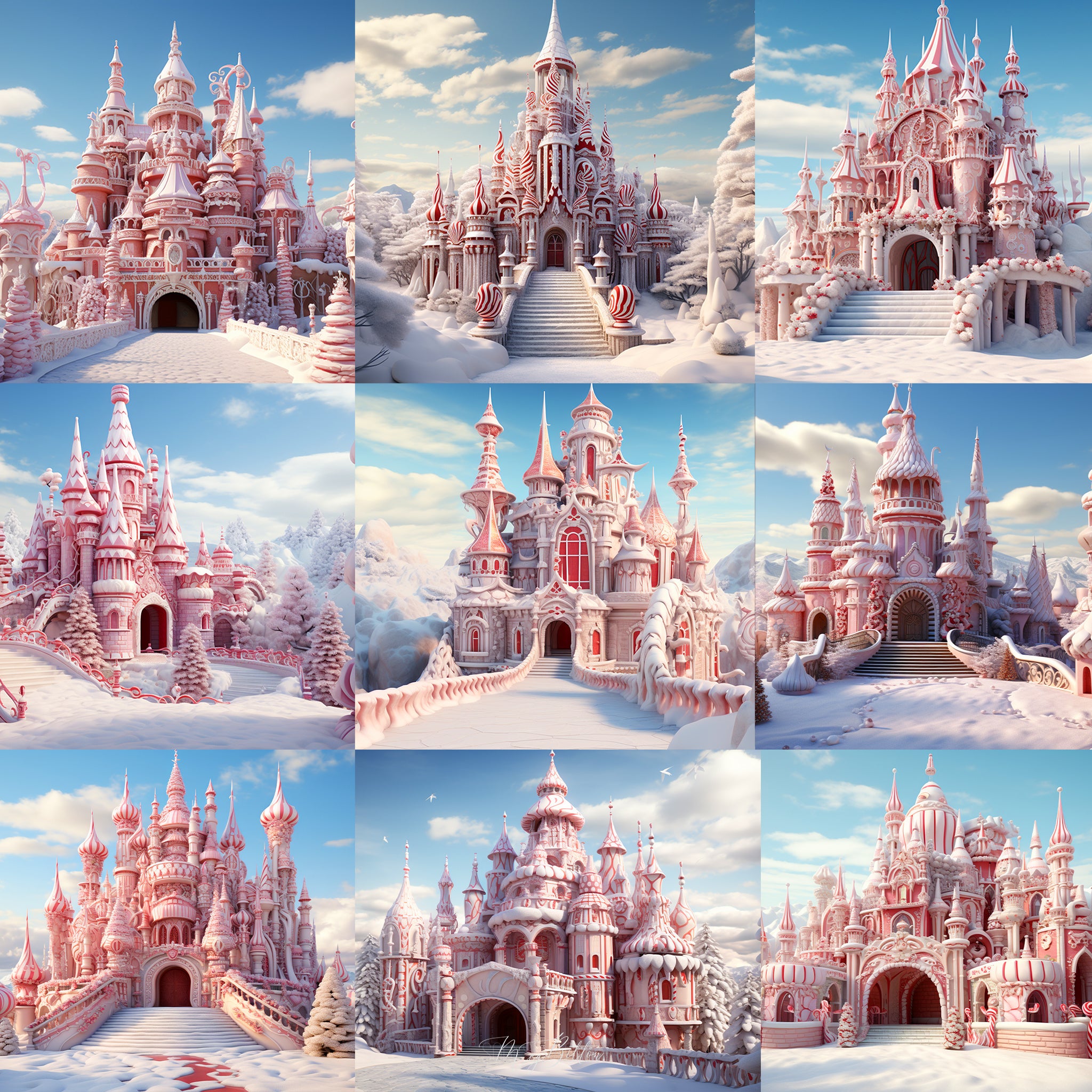 Peppermint Castle Background Bundle