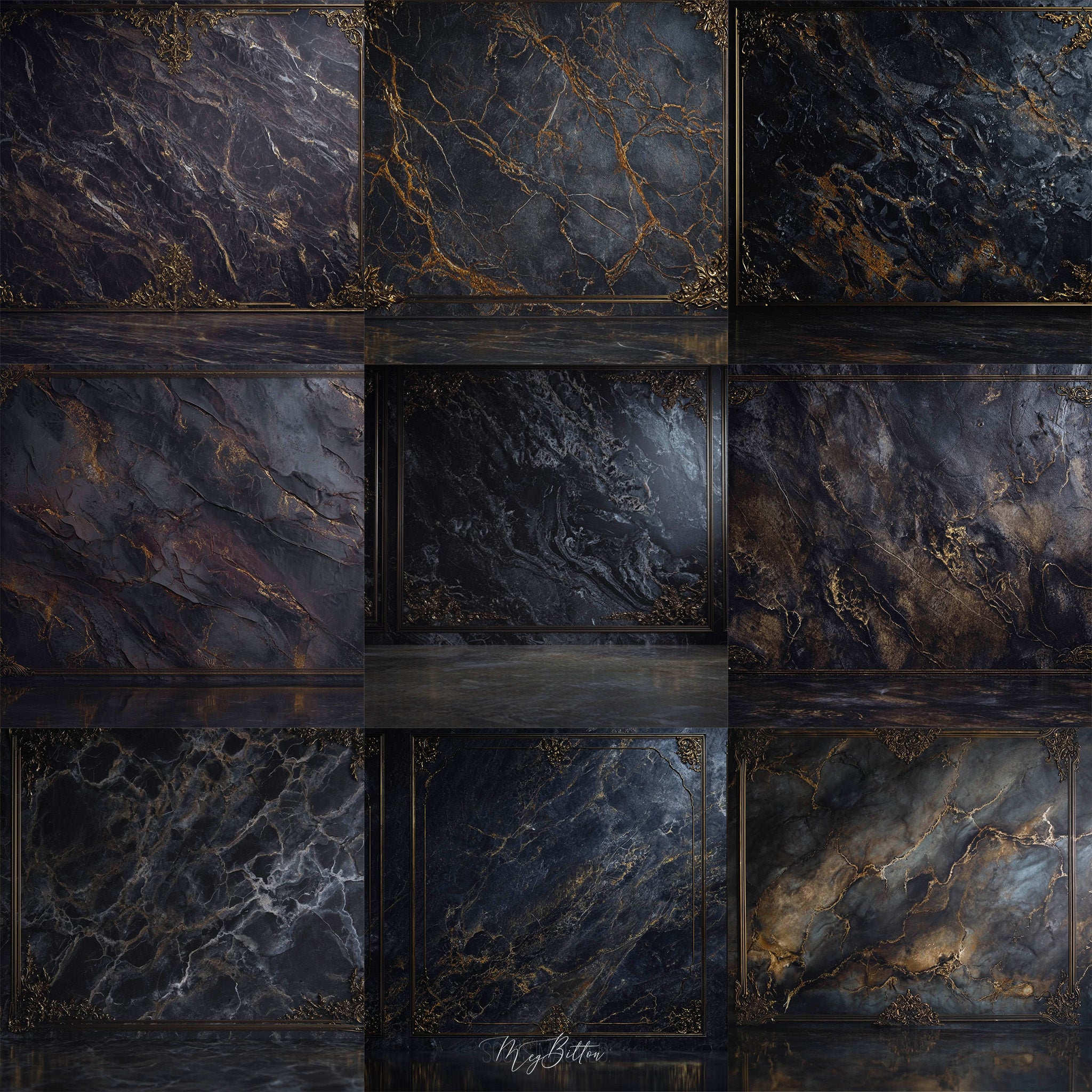 Gothic Marble Background Bundle