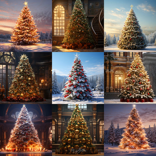 Oh Christmas Tree Background Bundle - Meg Bitton Productions
