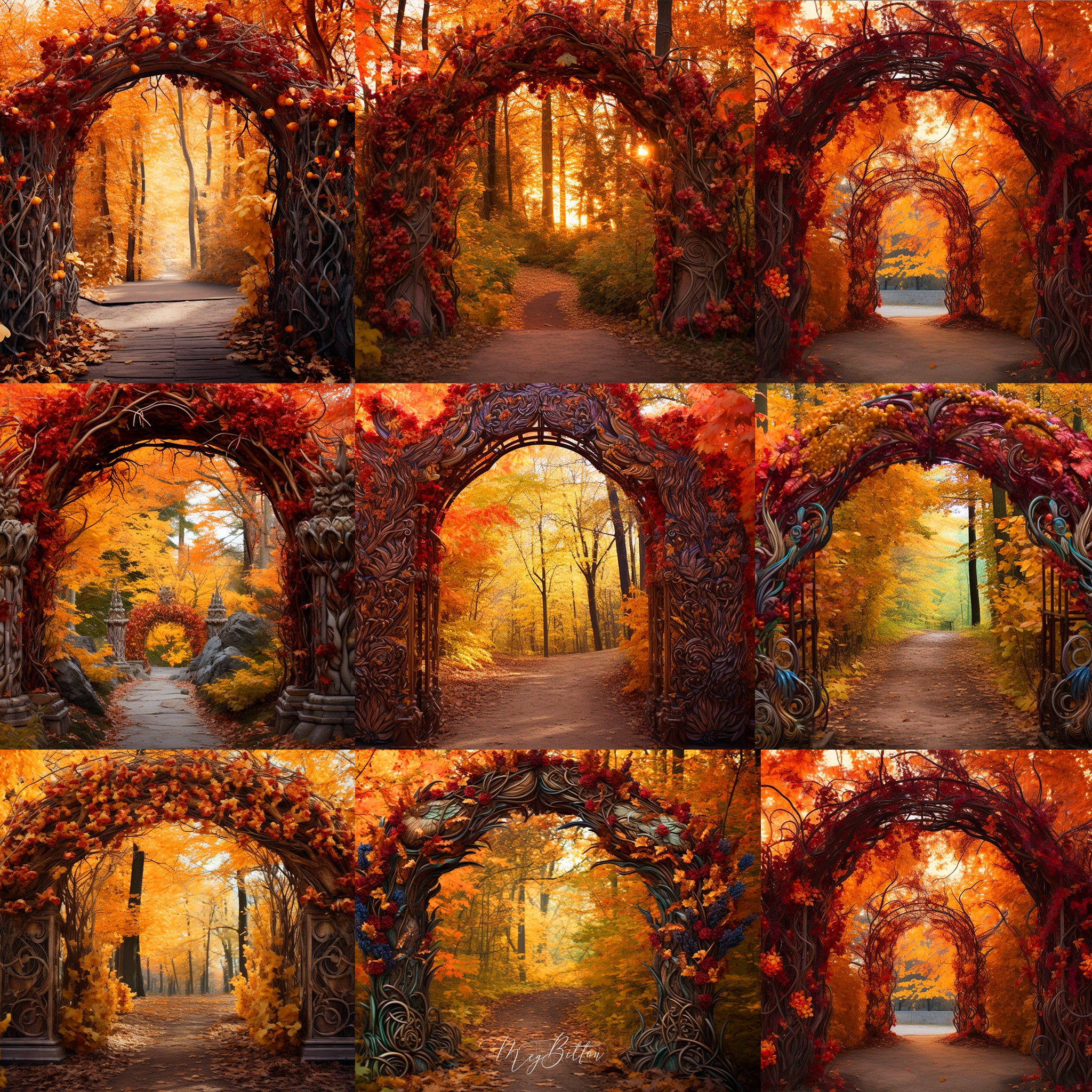 Autumn Arches Background Bundle - Meg Bitton Productions