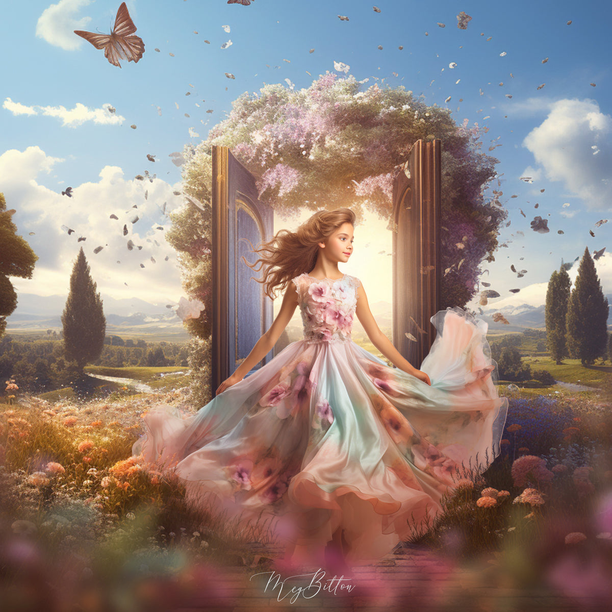 Enchanted Doorway Background, Overlays, Texture & Brush Kit