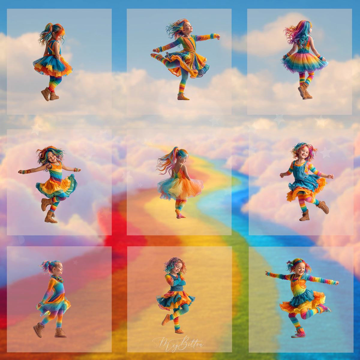 Magical Rainbow Dancer Model Overlays