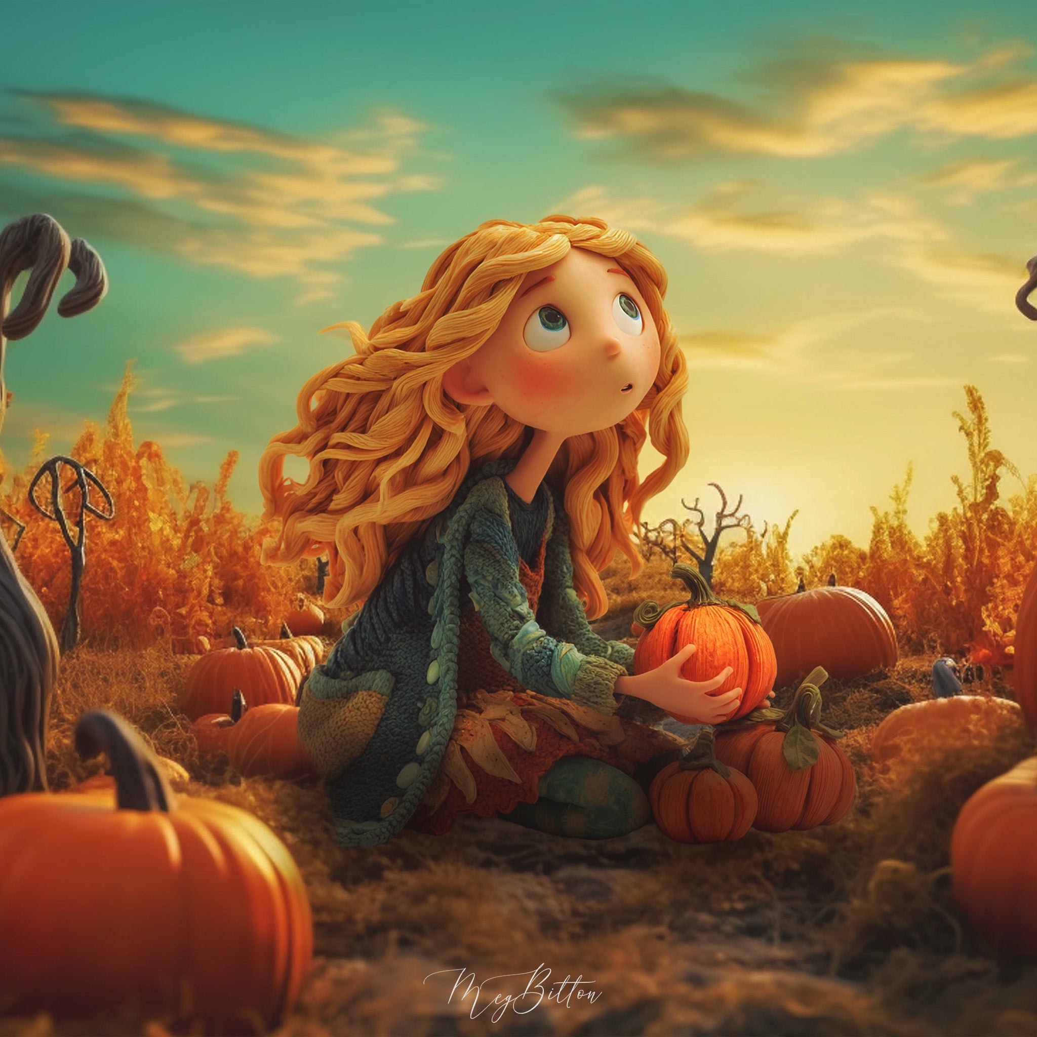 Claymation Kids Series: Pumpkin Patch Asset Pack