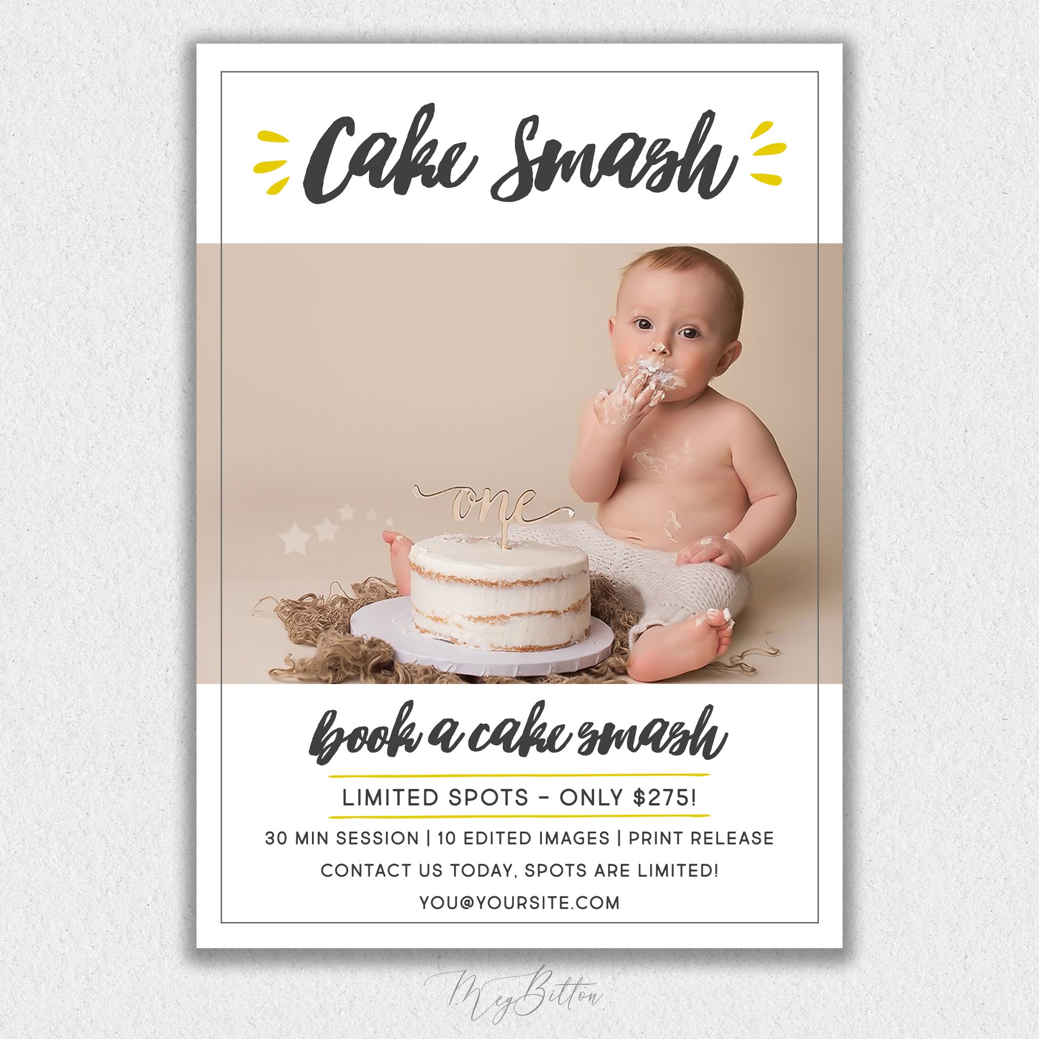 Cake Smash Session Template