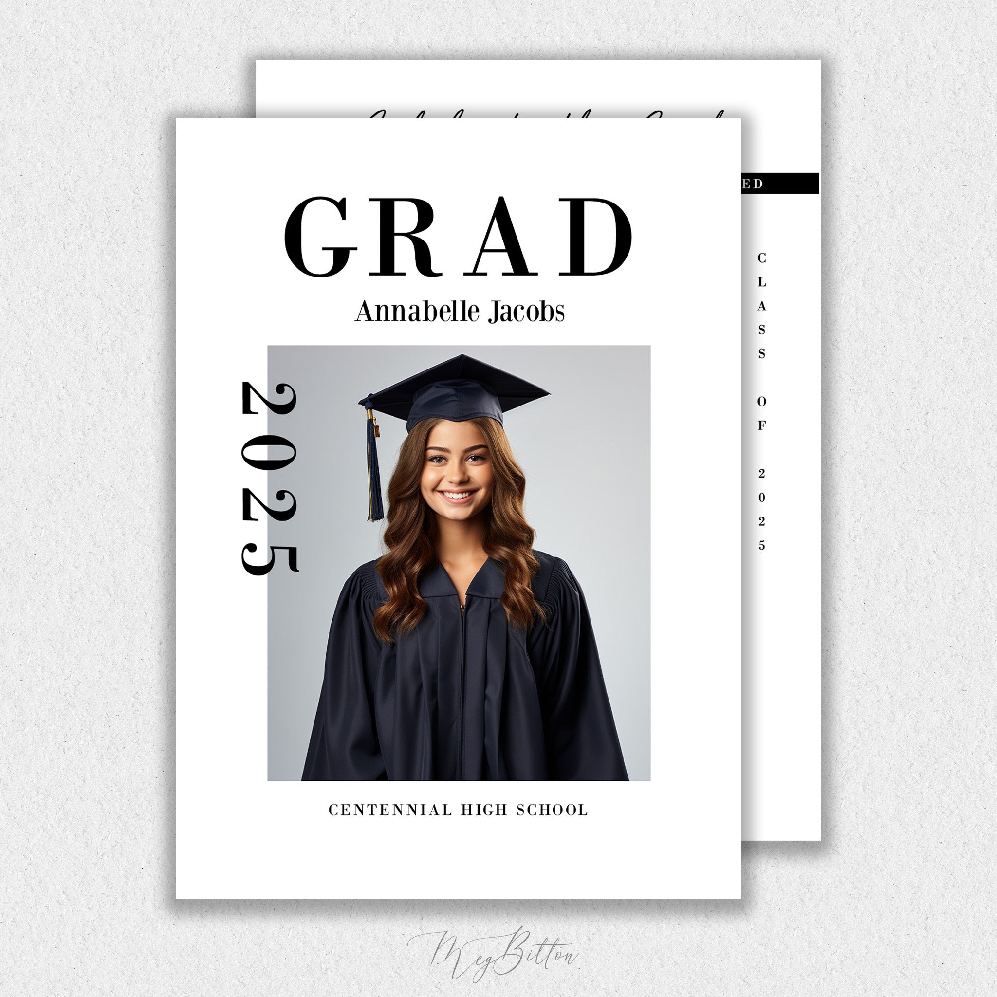 Black and White Senior Template #1