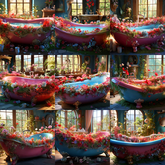 Fairytale Bathtub Background Bundle
