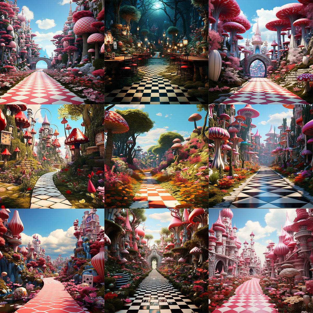Ultimate Wonderland Path Background Bundle