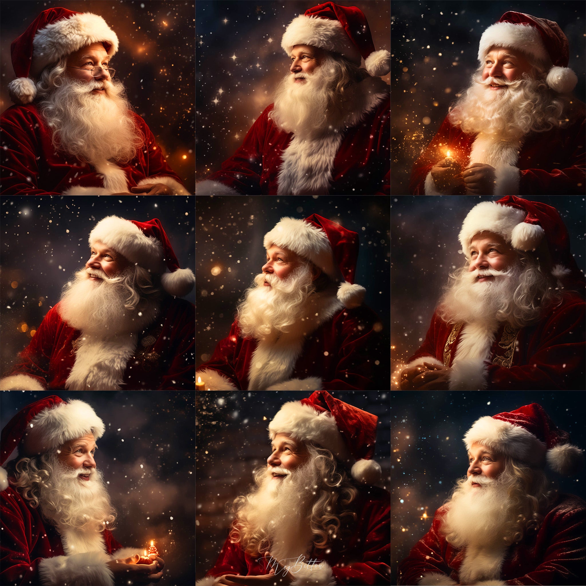 Santa Daydreamer Background Bundle