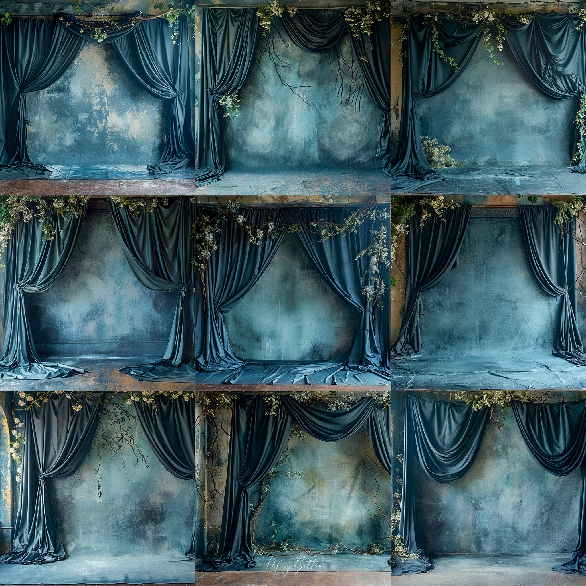 Studio Curtains Background Bundle