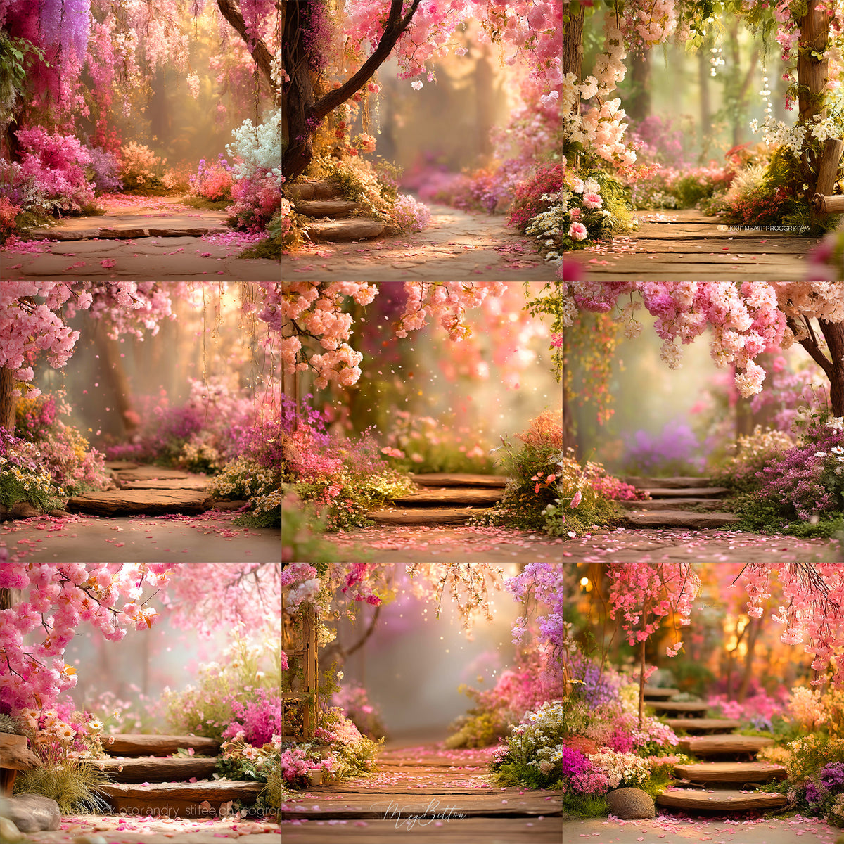 Spring Fairytale Background Bundle