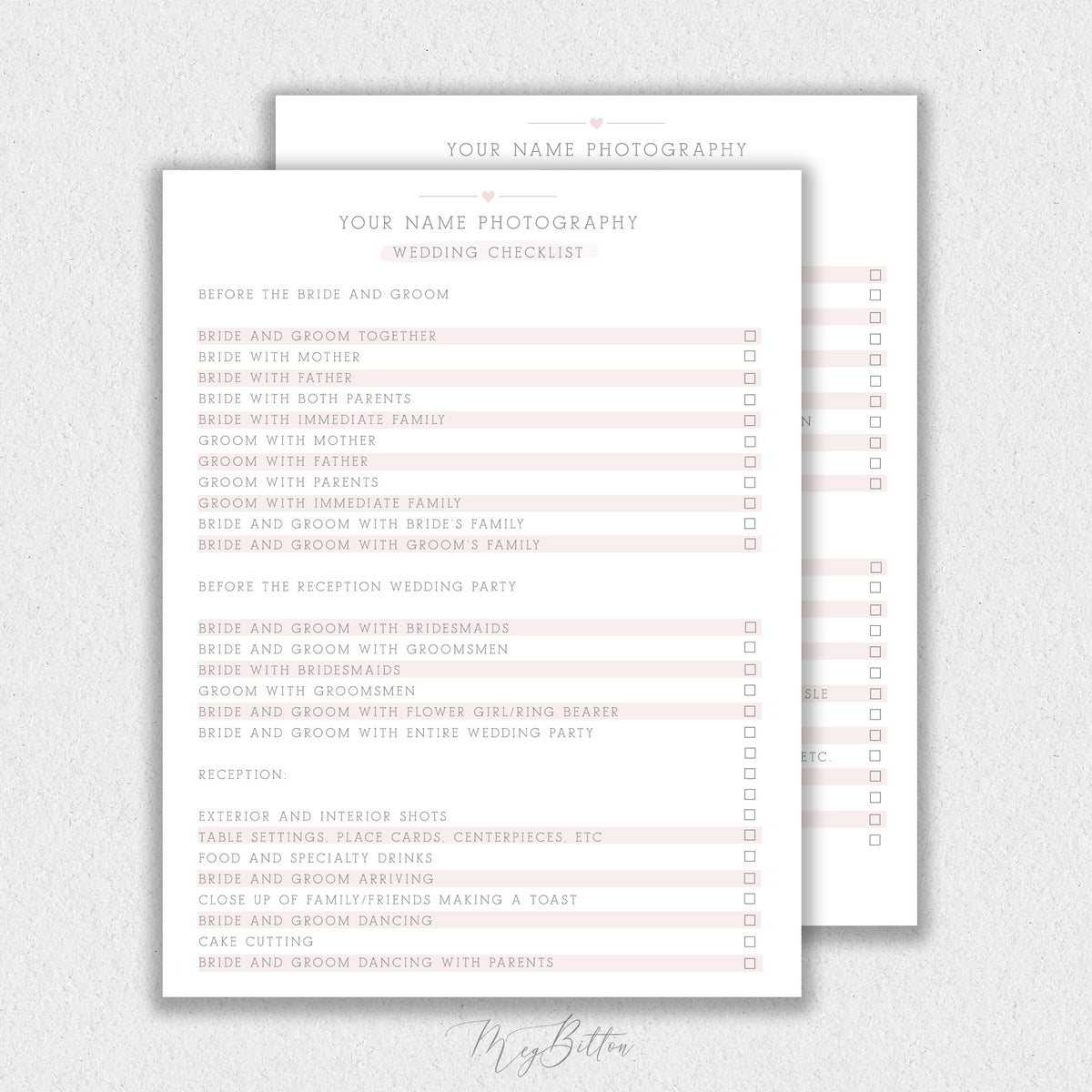 Wedding Checklist Template #2