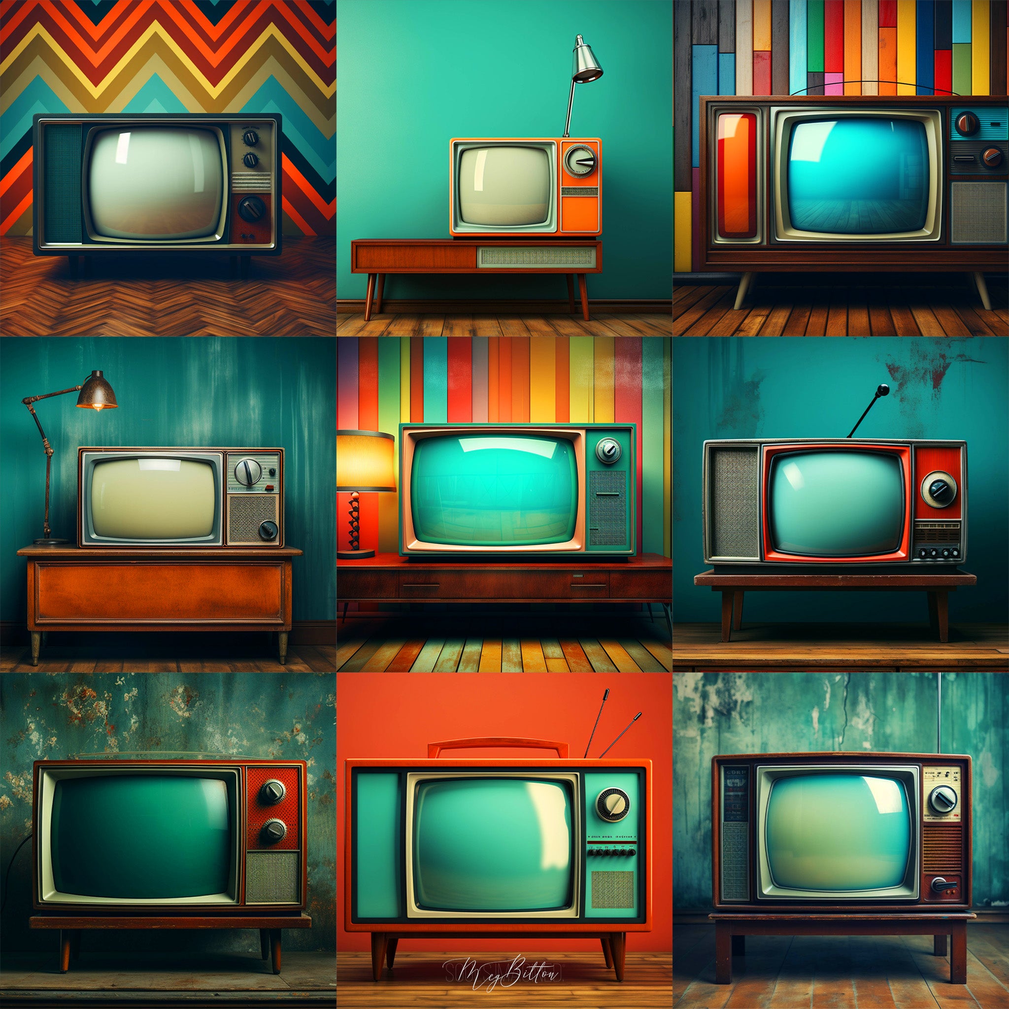 Retro TV Background Bundle