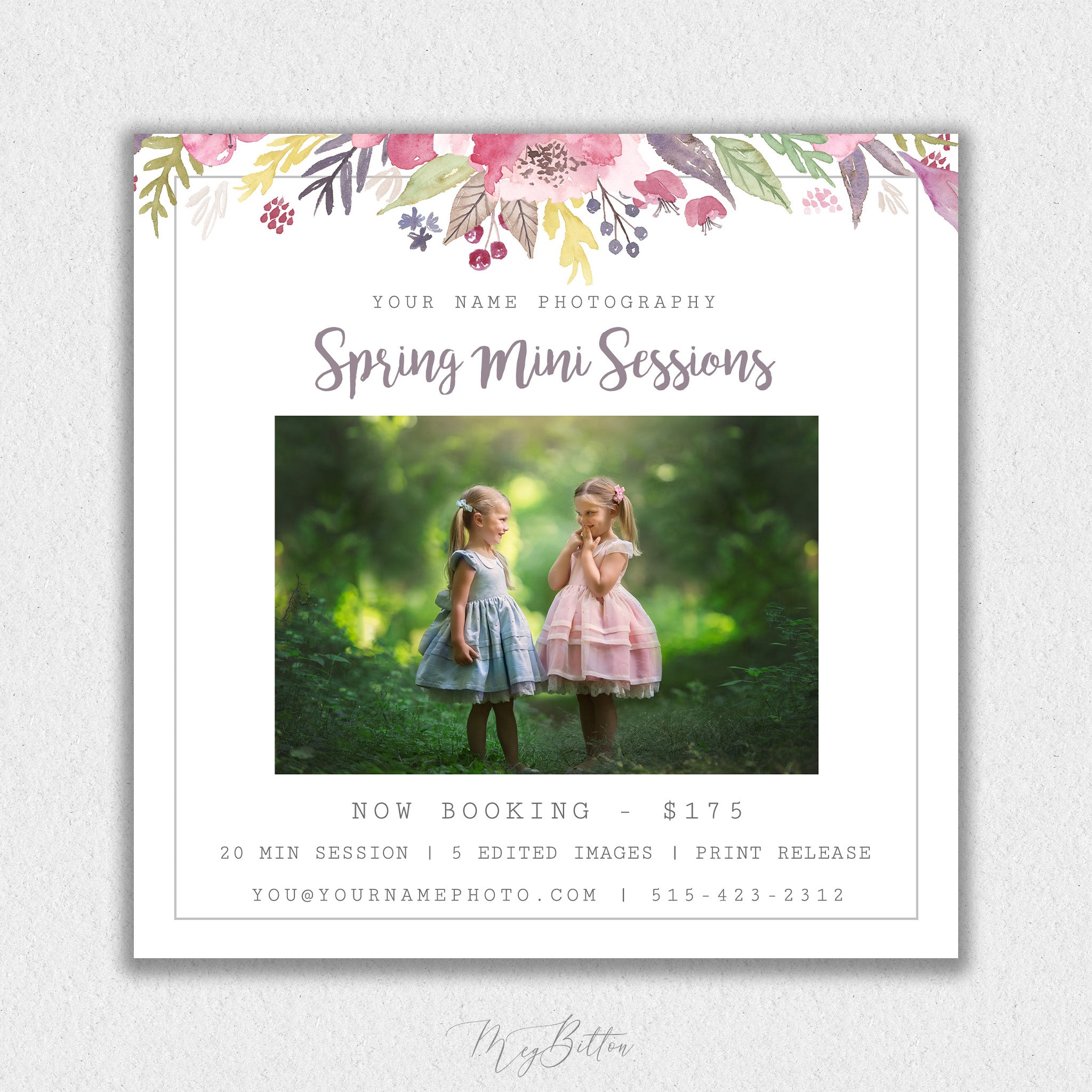 Spring Mini Session Template #3