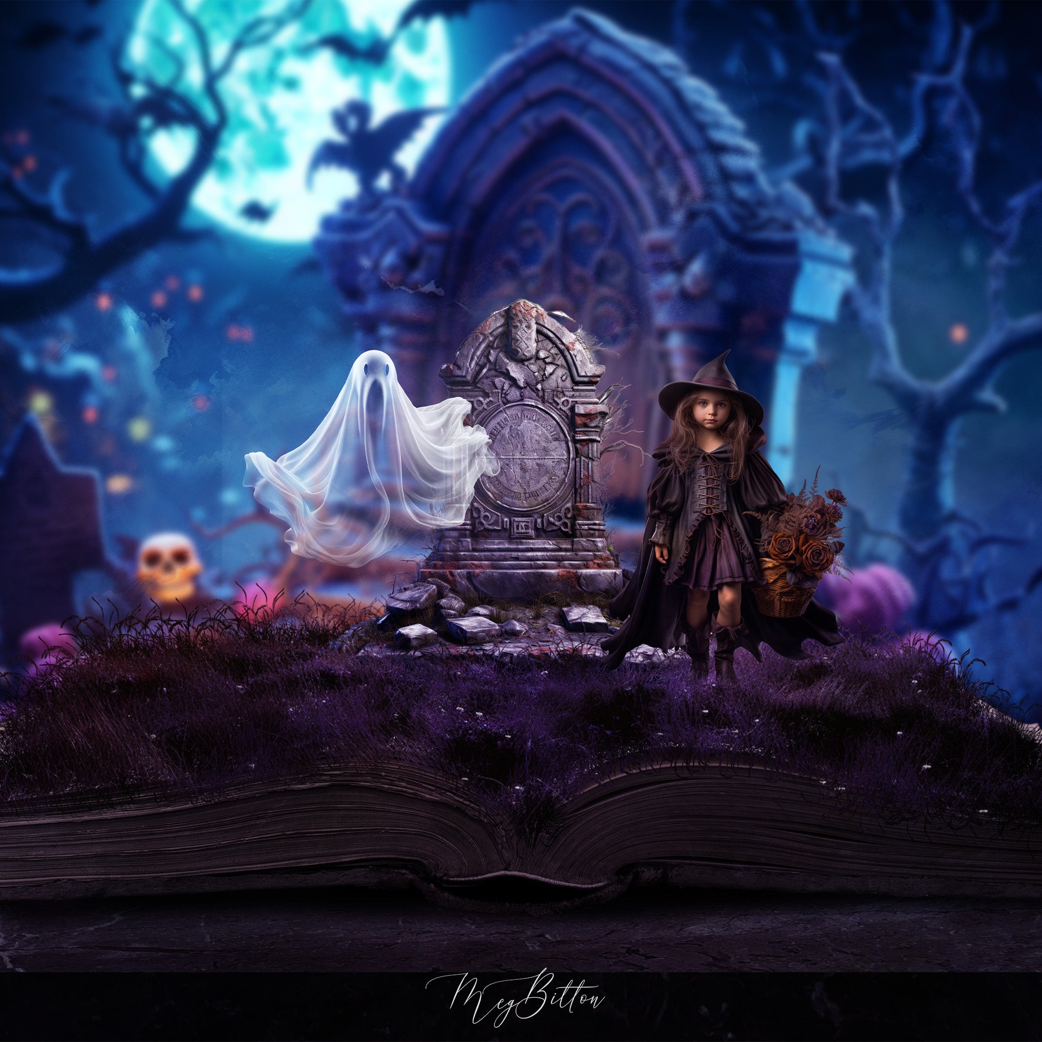 Haunted Cemetery Pop Up Book - Meg Bitton Productions