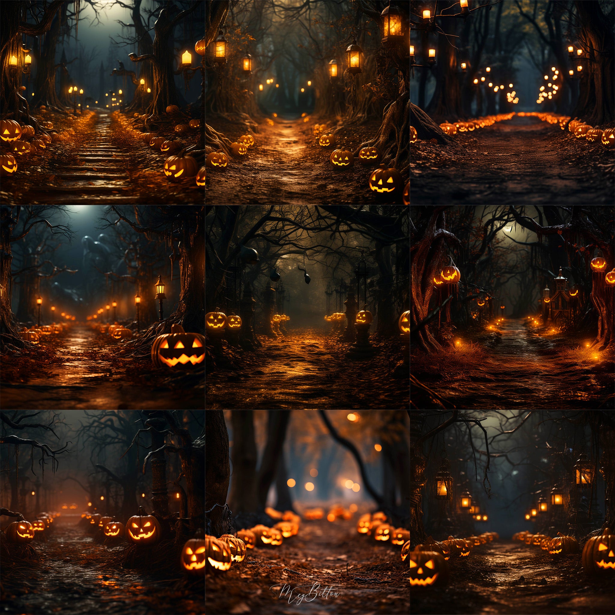 Ultimate Halloween Path Background Bundle