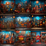 Studio Super Hero Background Bundle