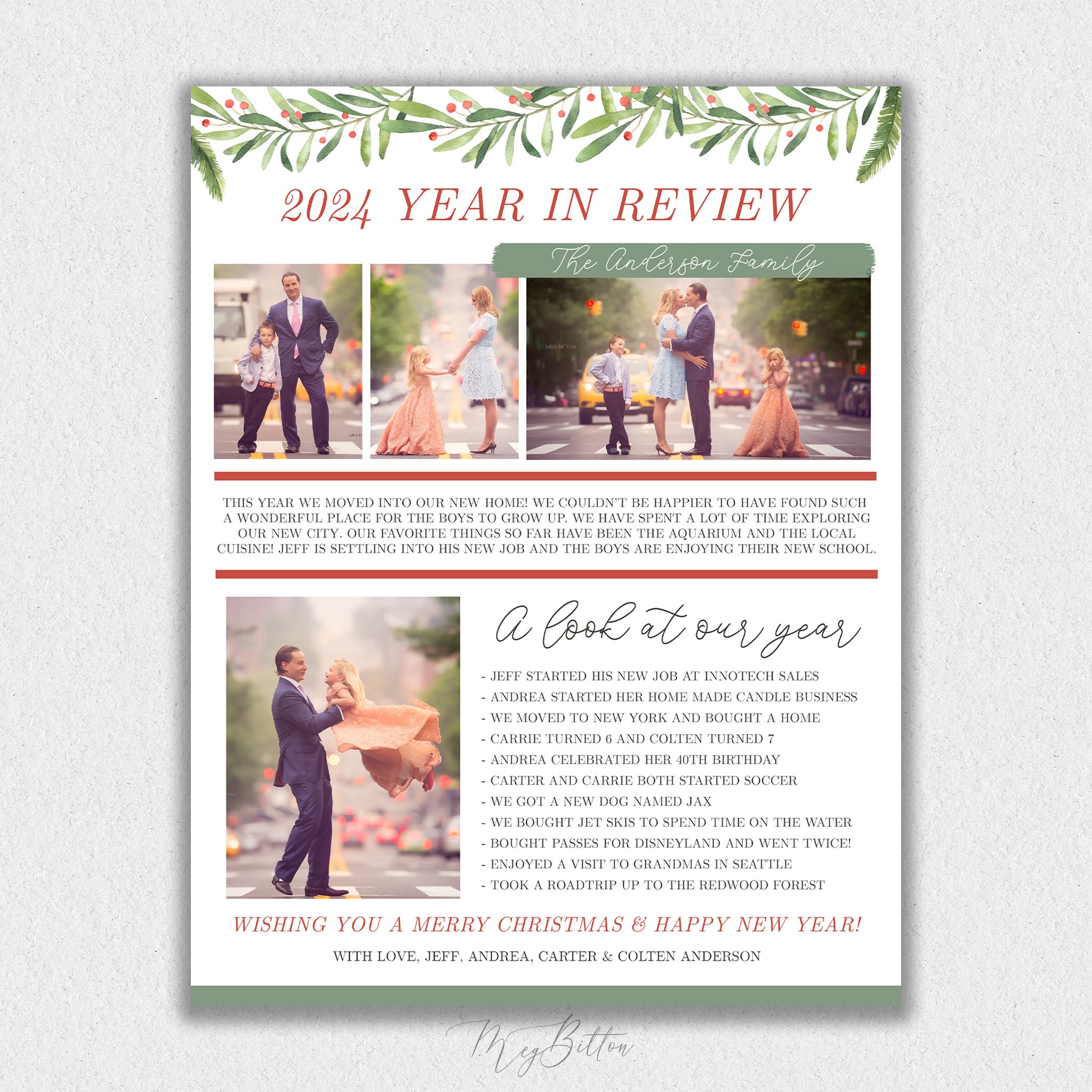 Holiday Newsletter Template