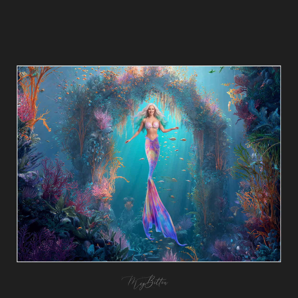 Magical Vibrant Mermaid Tail Overlays