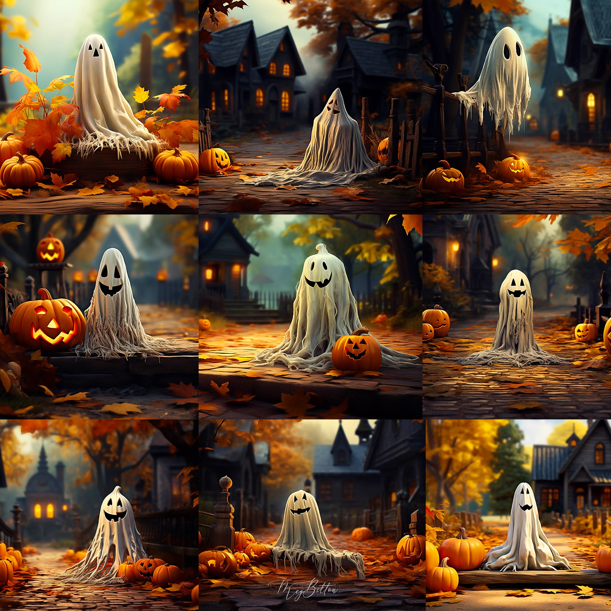 Ghostly Friend Background Bundle