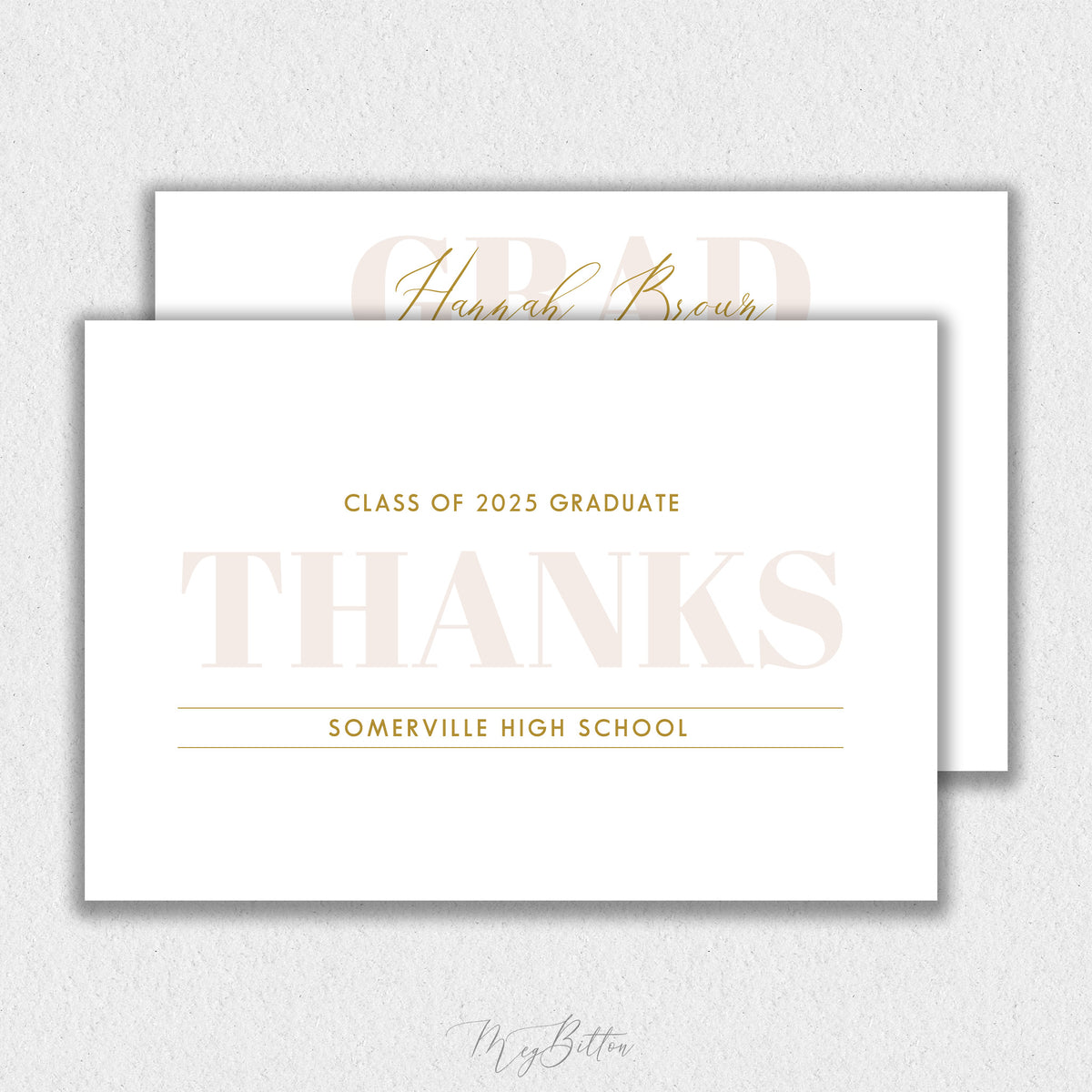 Thank You Senior Card Template