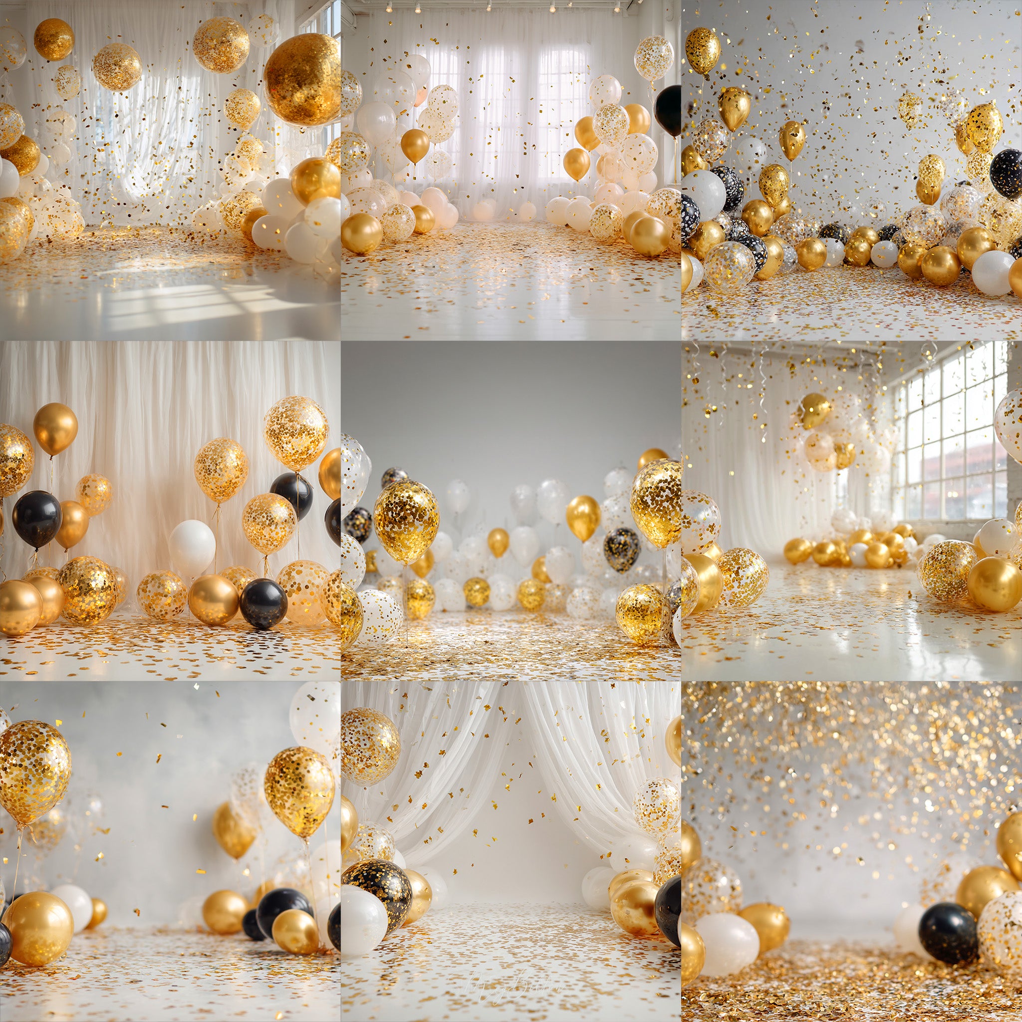 New Year's Studio Background Bundle