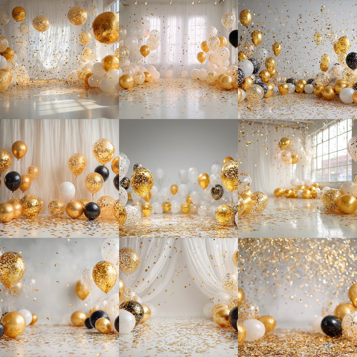 New Year's Studio Background Bundle