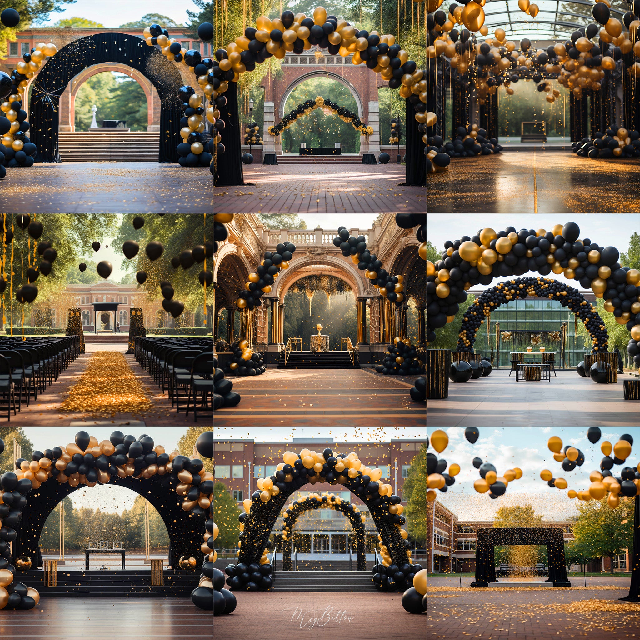 High School Grad Background Bundle