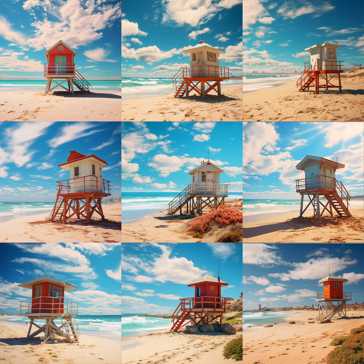 Lifeguard Station Background Bundle