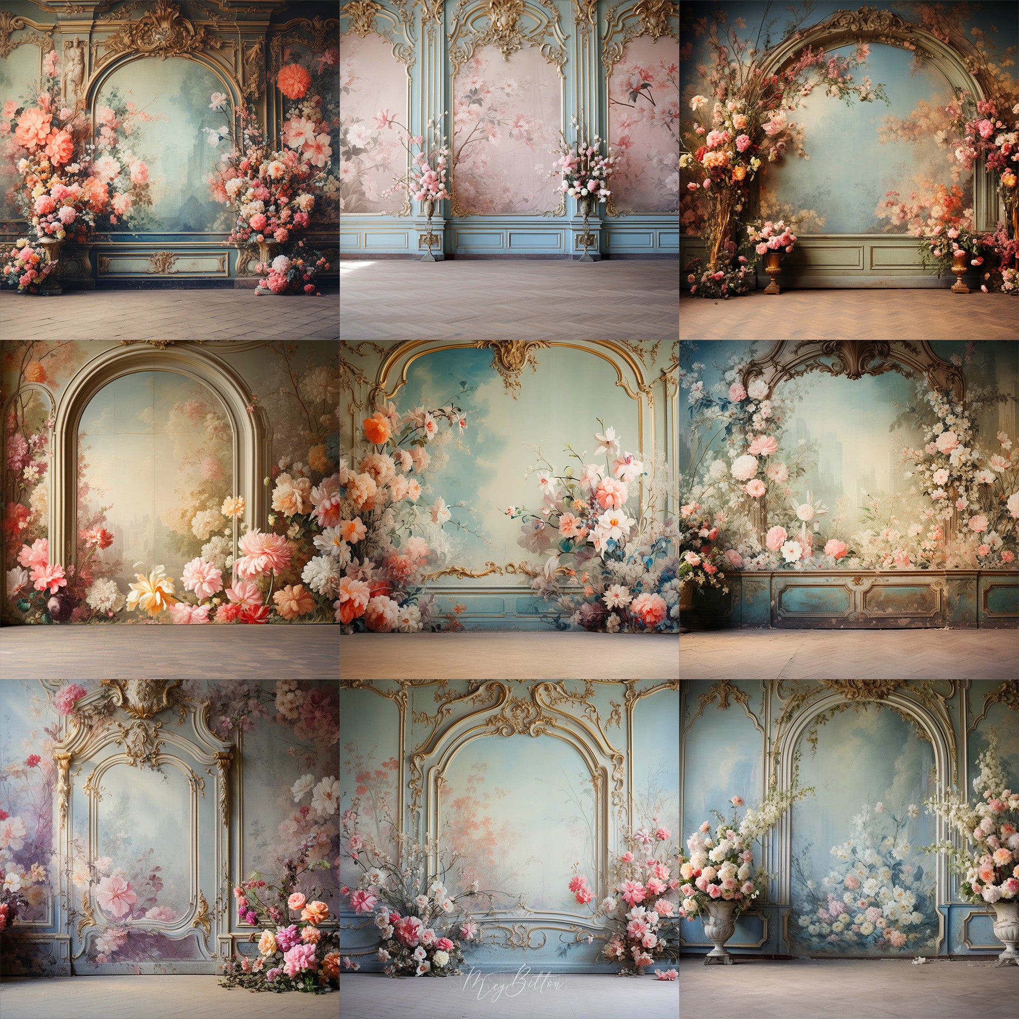 Beautifully Baroque Background Bundle