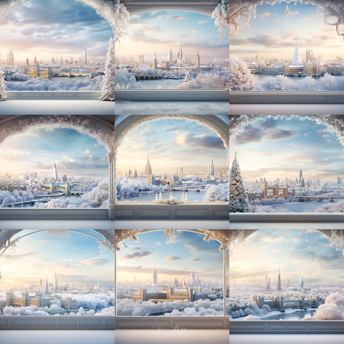 Winter View Background Bundle