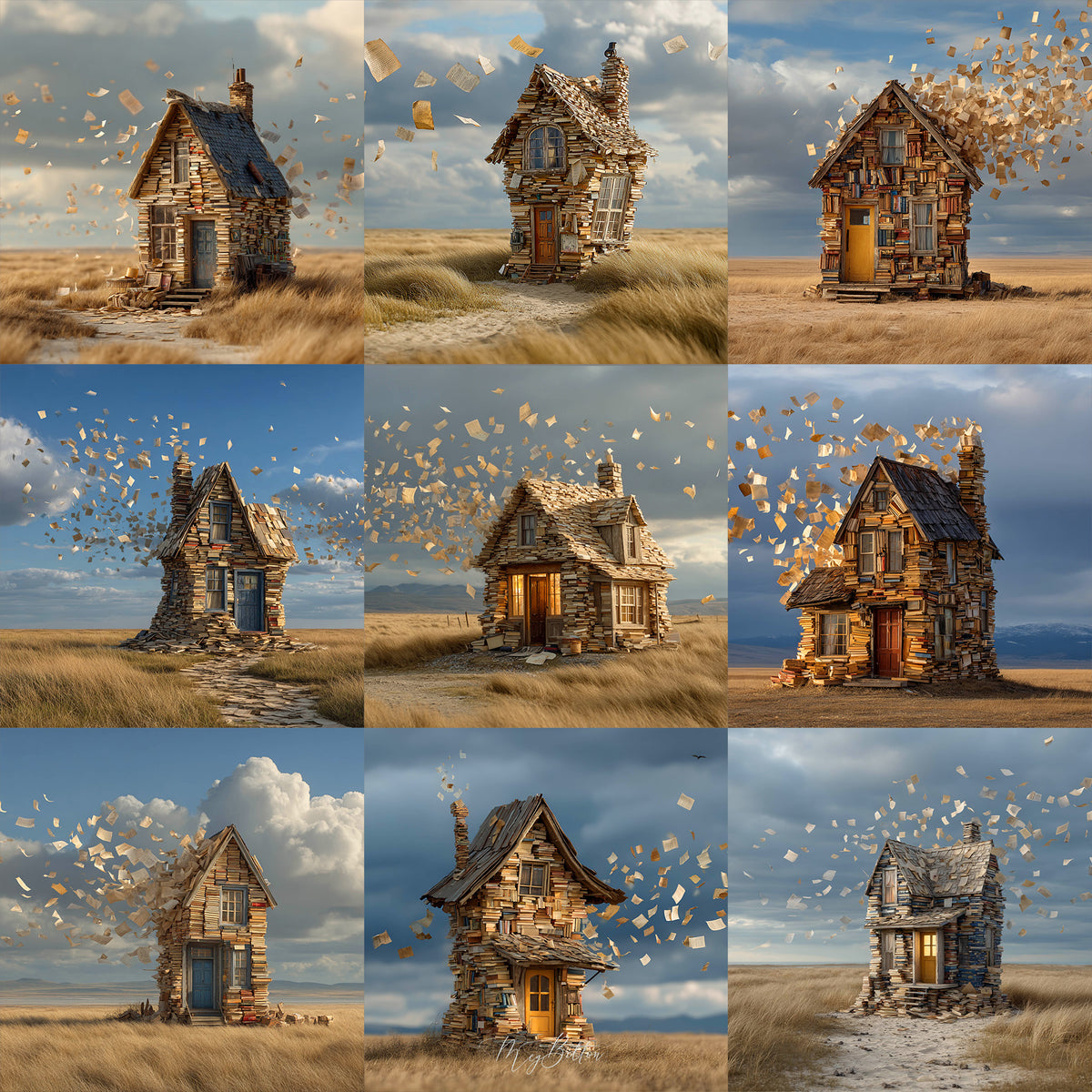 Book House Background Bundle