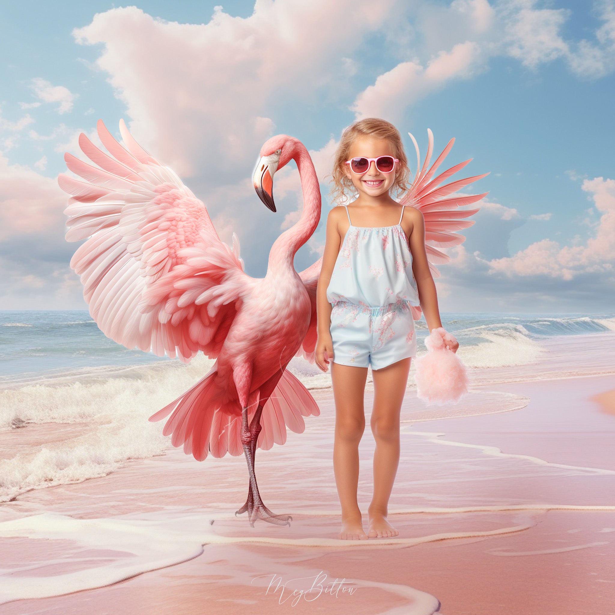 Flamingo Background, Overlay, Texture & Brush Kit