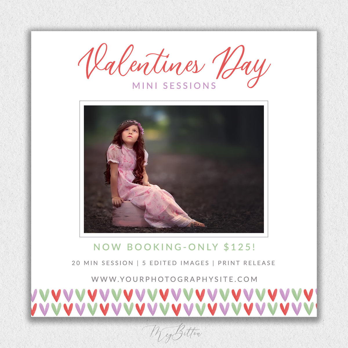 Valentines Mini Session Template #4