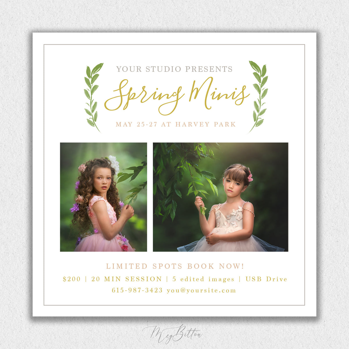 Spring Mini Session Template #5